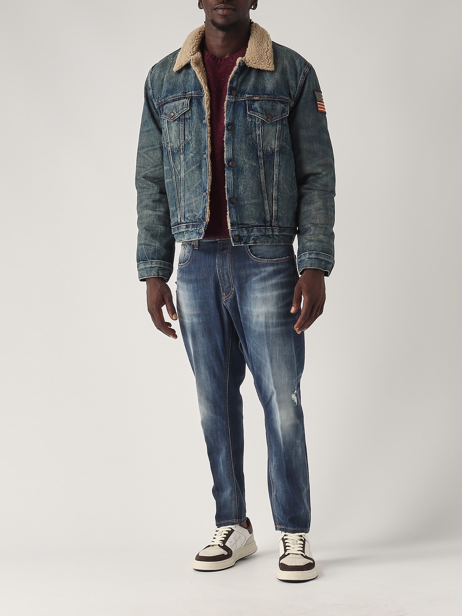 Shop Polo Ralph Lauren Trucker Jacket Jacket In Denim