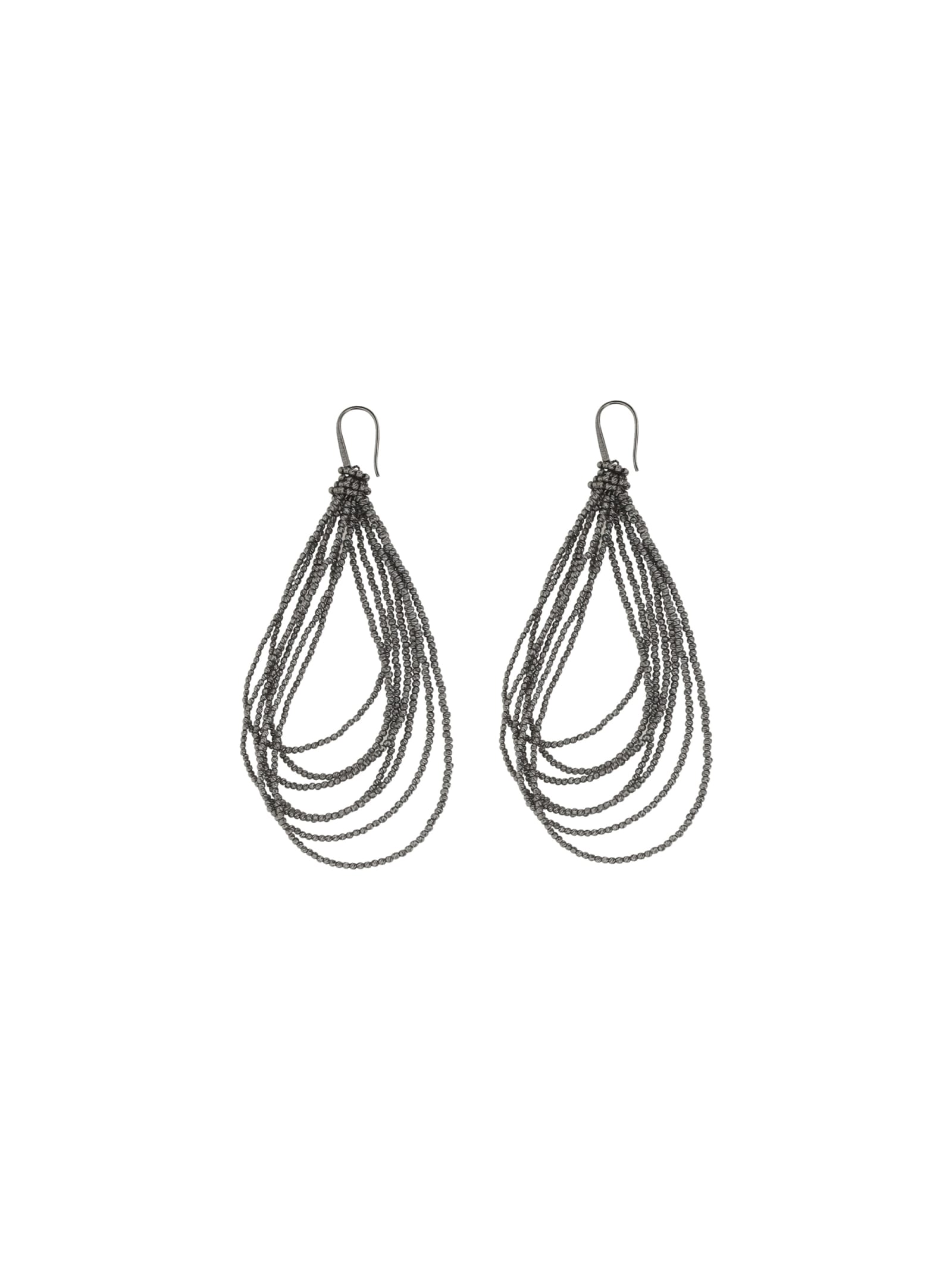 Shop Brunello Cucinelli Earrings In Silver