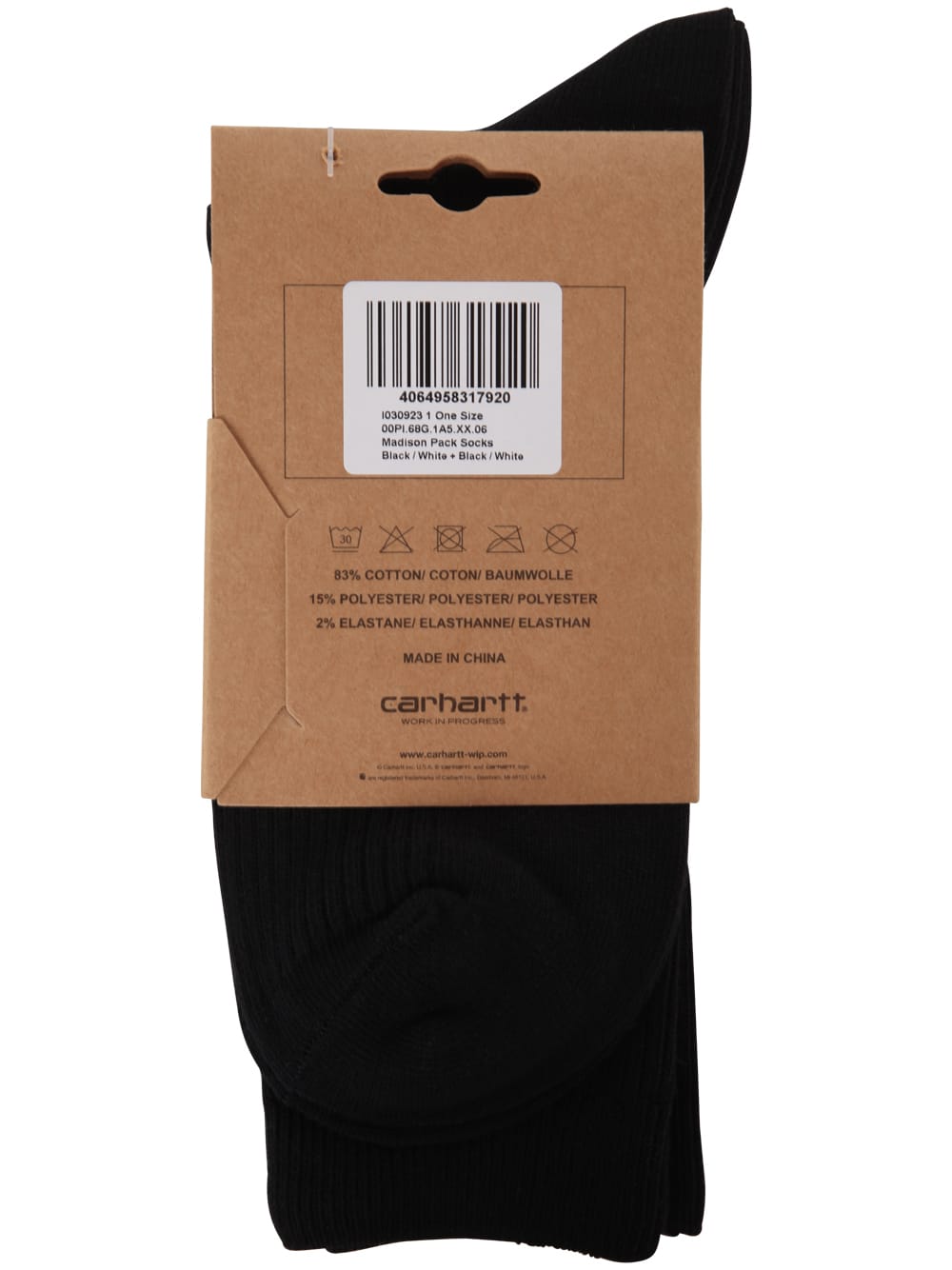Shop Carhartt Madison Pack Socks In Xx Black White