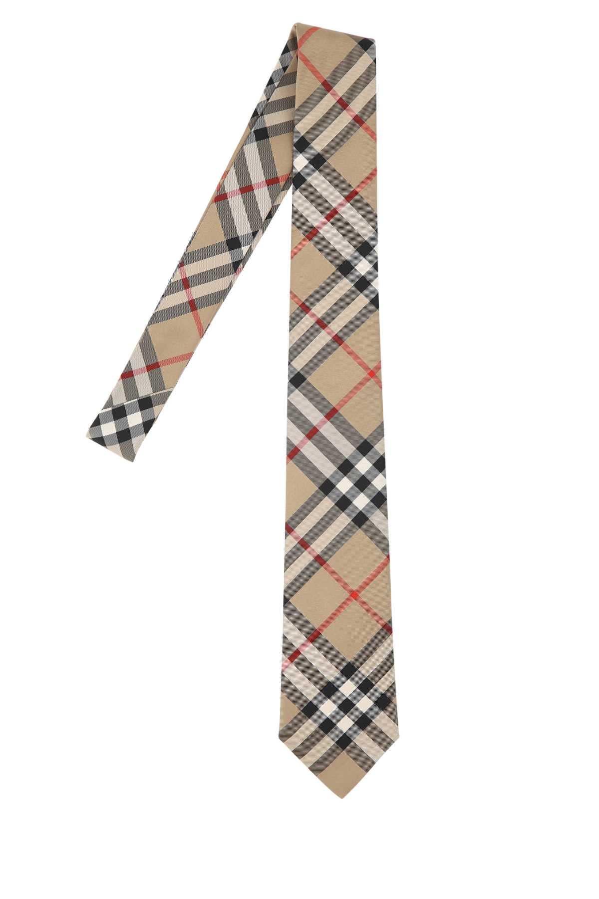 Burberry Men Embroidered Silk Tie In Gold