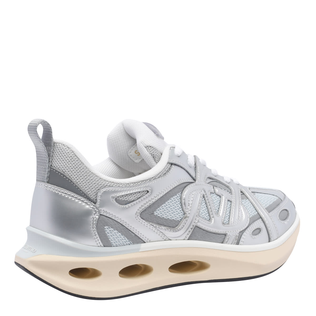 Shop Valentino Vlogo Easyjog Sneakers In Silver