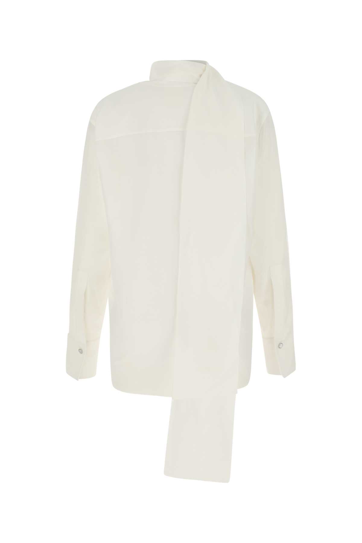 Shop Givenchy White Crepe Blouse In 130