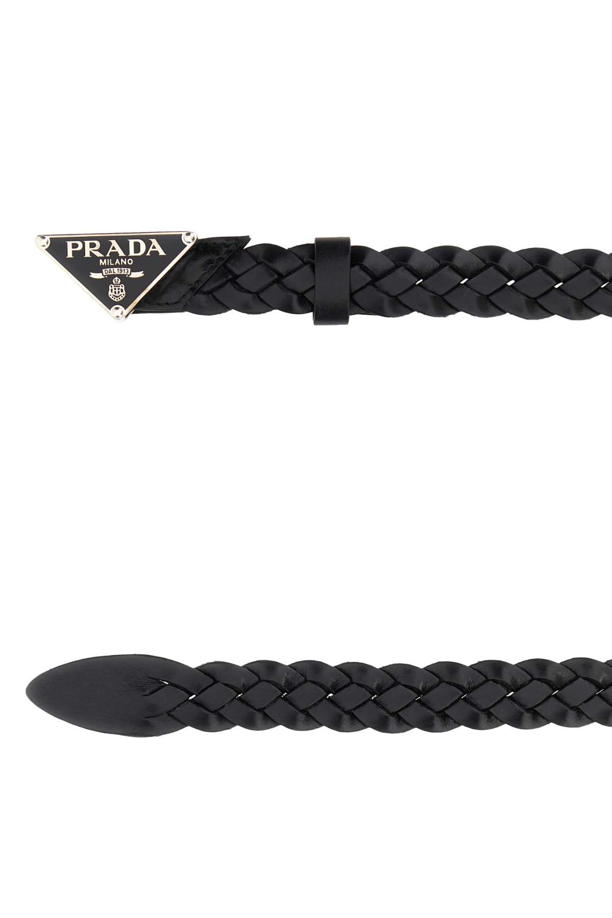 Shop Prada Black Leather Belt In Nero