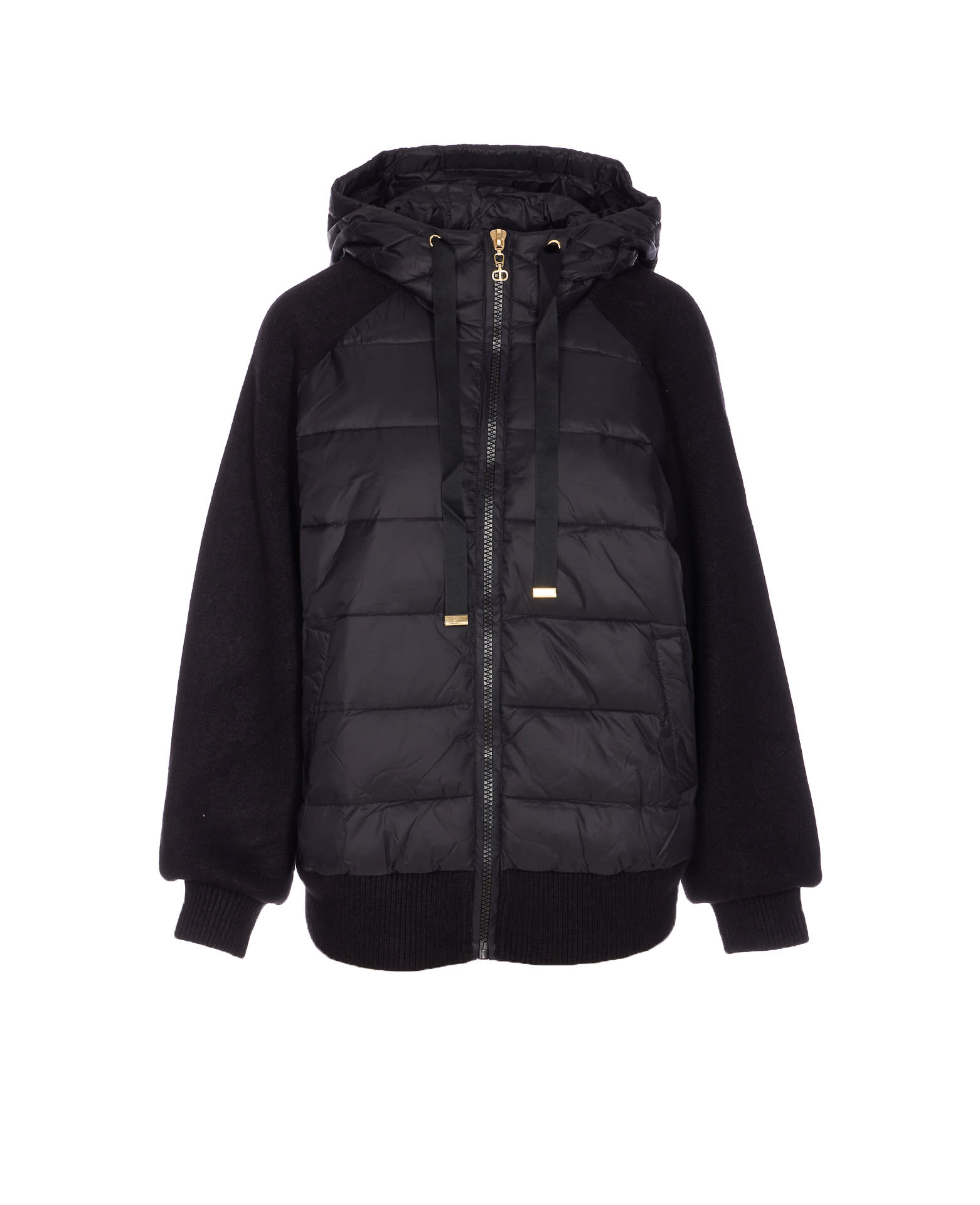 Twinset Down Jacket In Black
