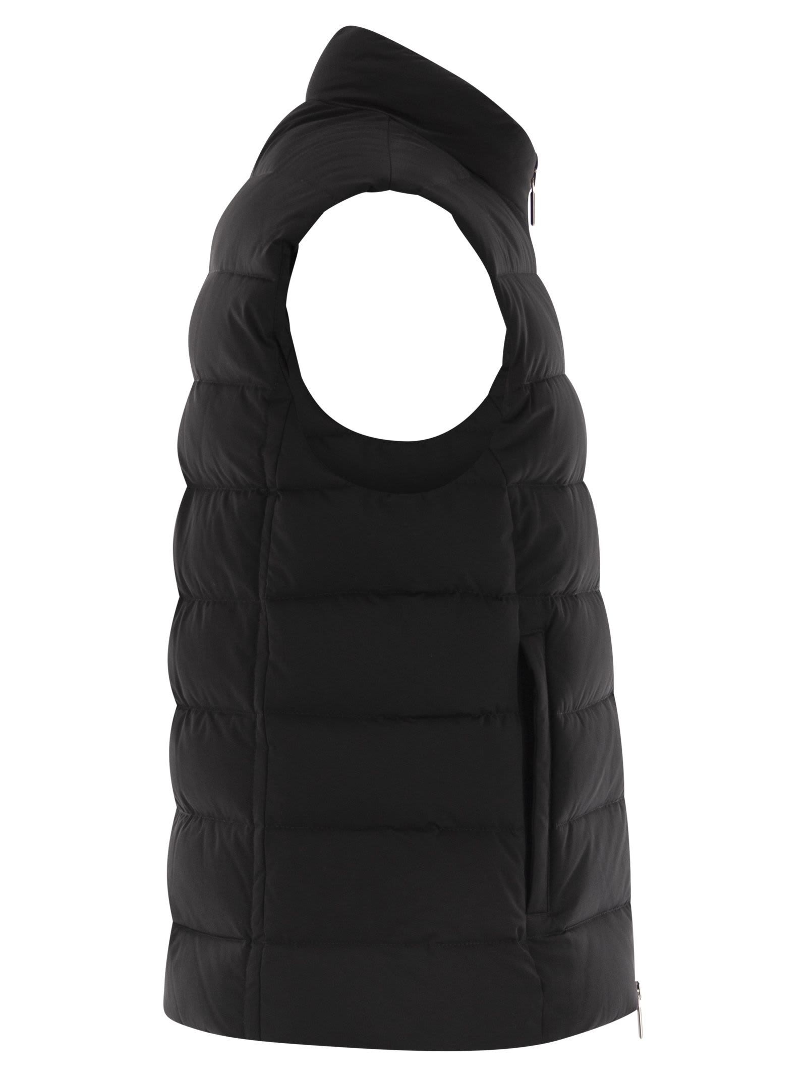 Moorer Oliver Quilted Zip-front Gilet In Black