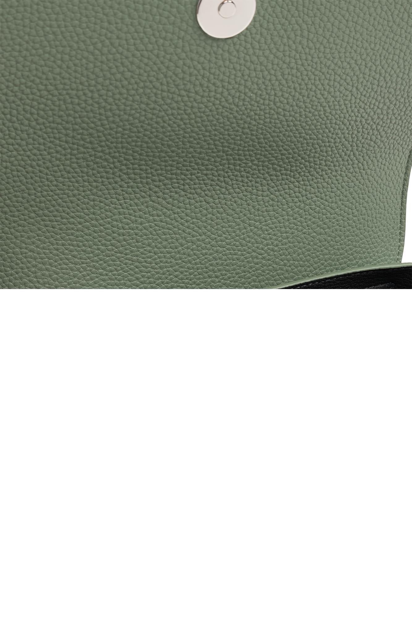 Shop Emporio Armani Shoulder Bag With Logo In Salvia/urban Chic