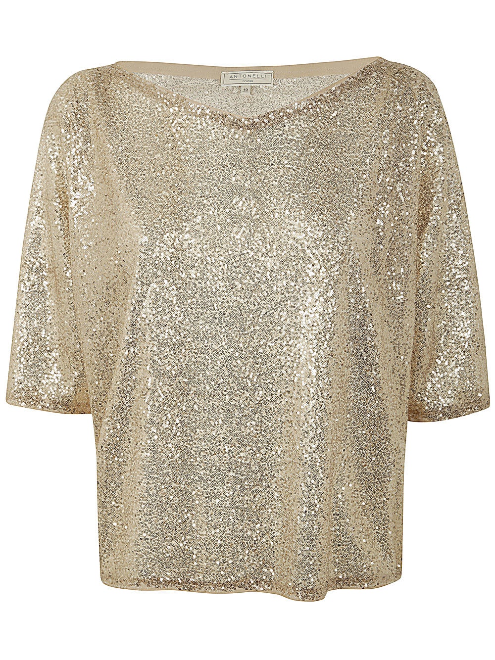 Antonelli Duncan Jacket With Paillettes In Gold