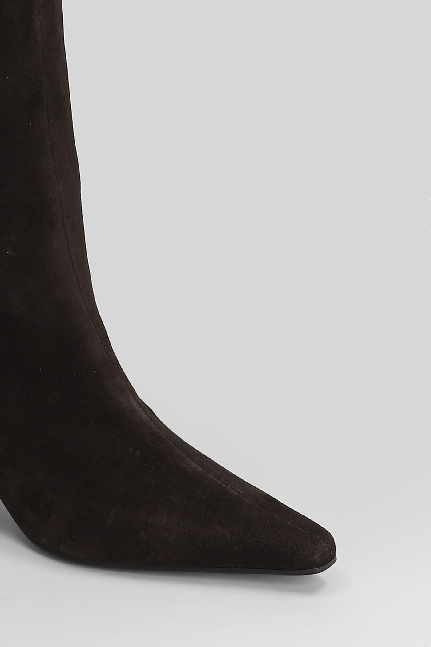 Roberto Festa Fredine High Heels Boots In Dark Brown Suede In Brown