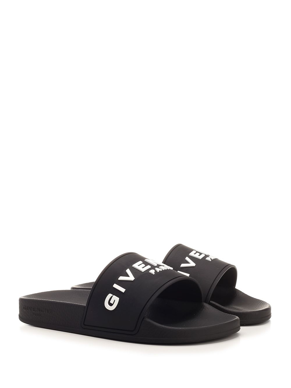 Shop Givenchy Rubber Slide In Nero