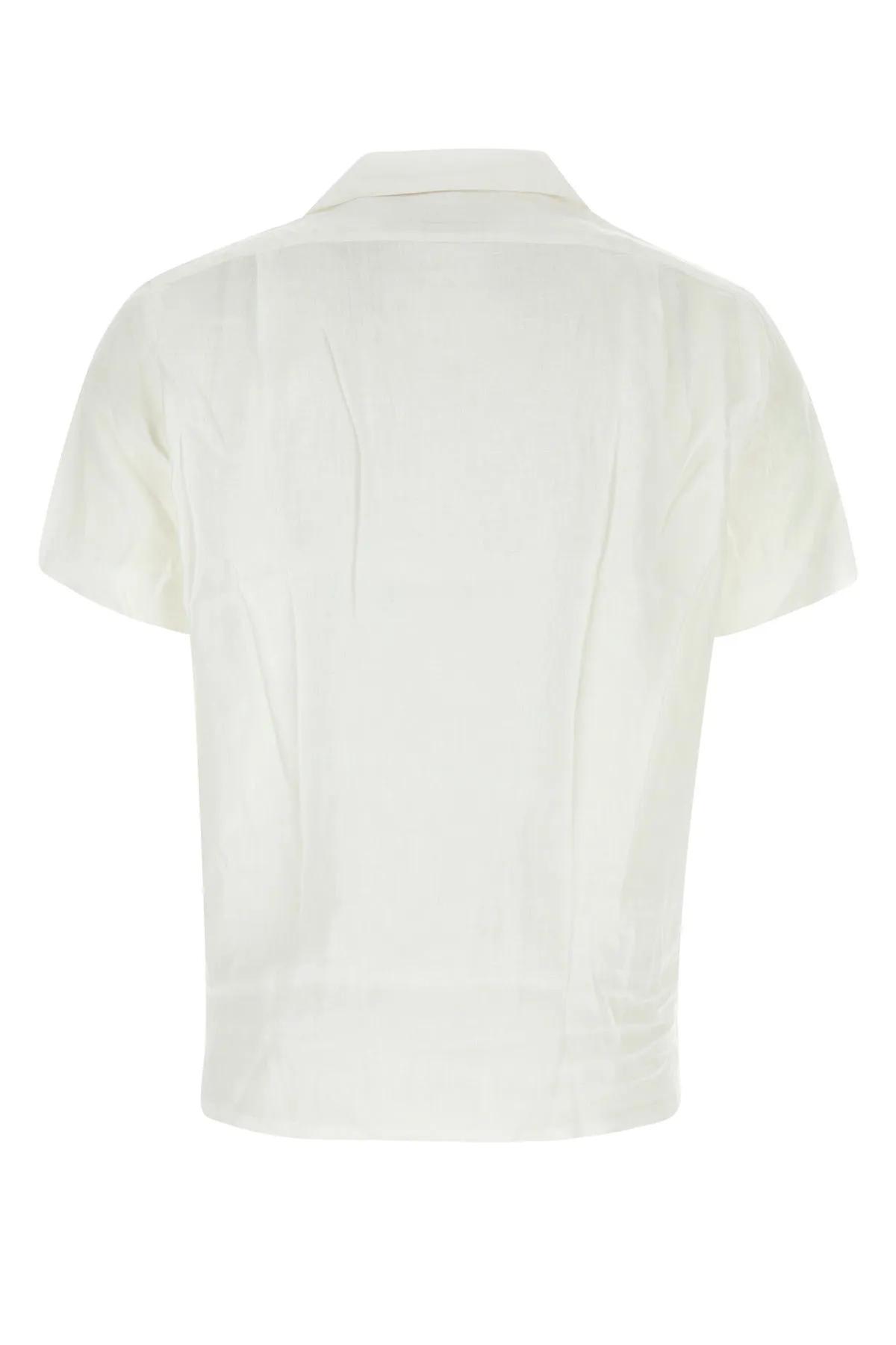 Shop Ralph Lauren White Linen Shirt
