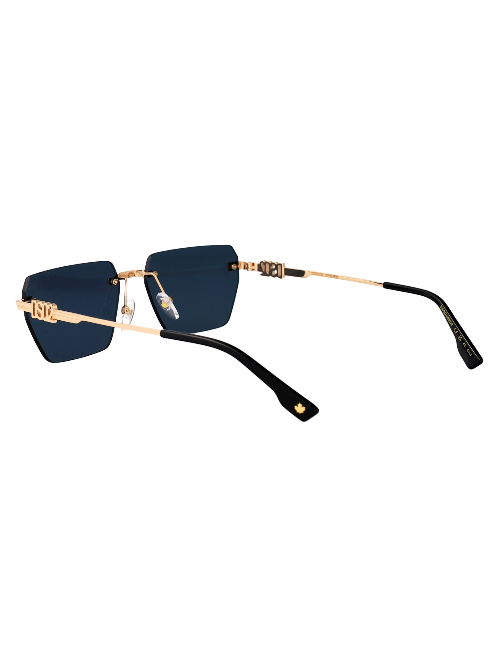 Dsquared2 Geometric-frame Sunglasses In Gold