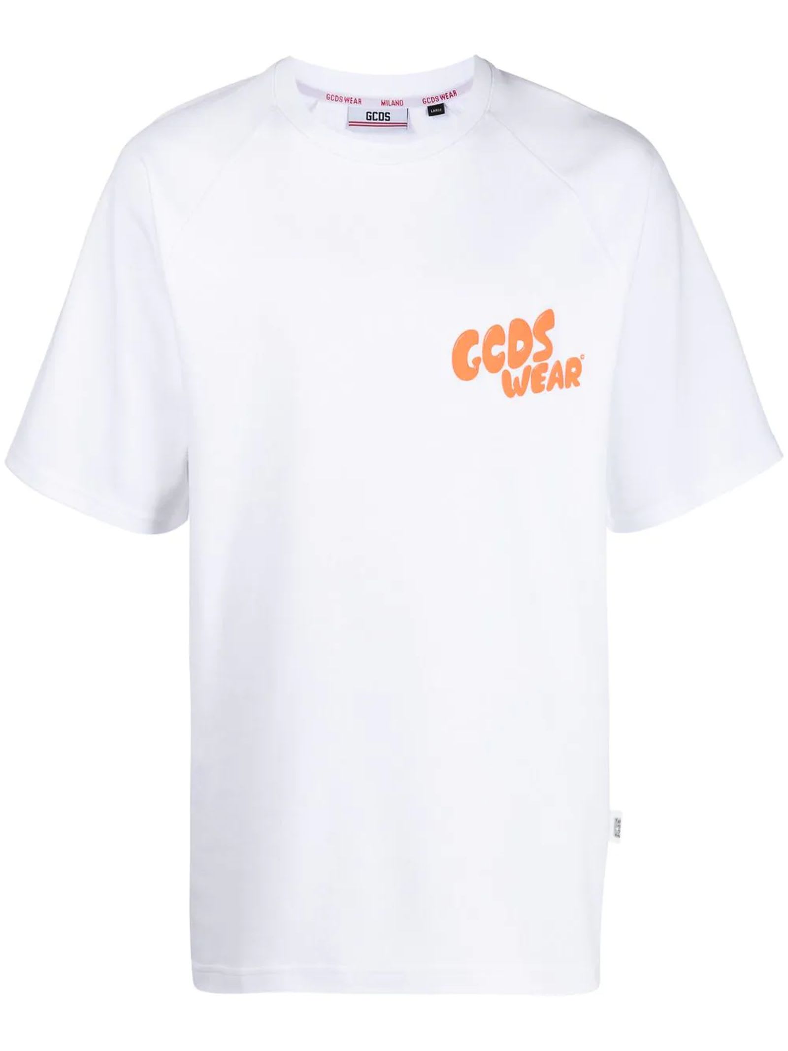 Gcds T-shirts WHITE COTTON T-SHIRT