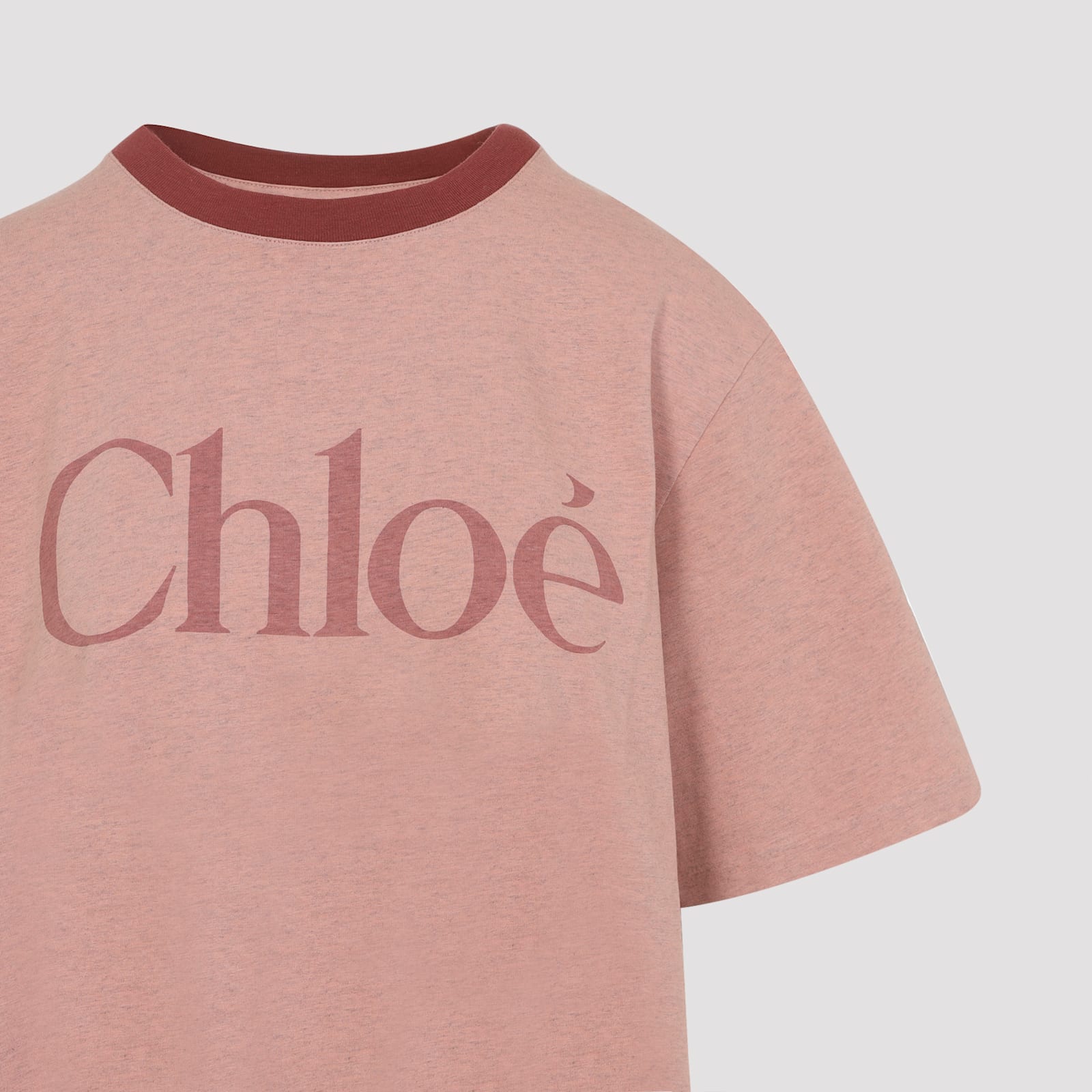 Chloé Petal Pink Recycled Cotton T-shirt In Pink