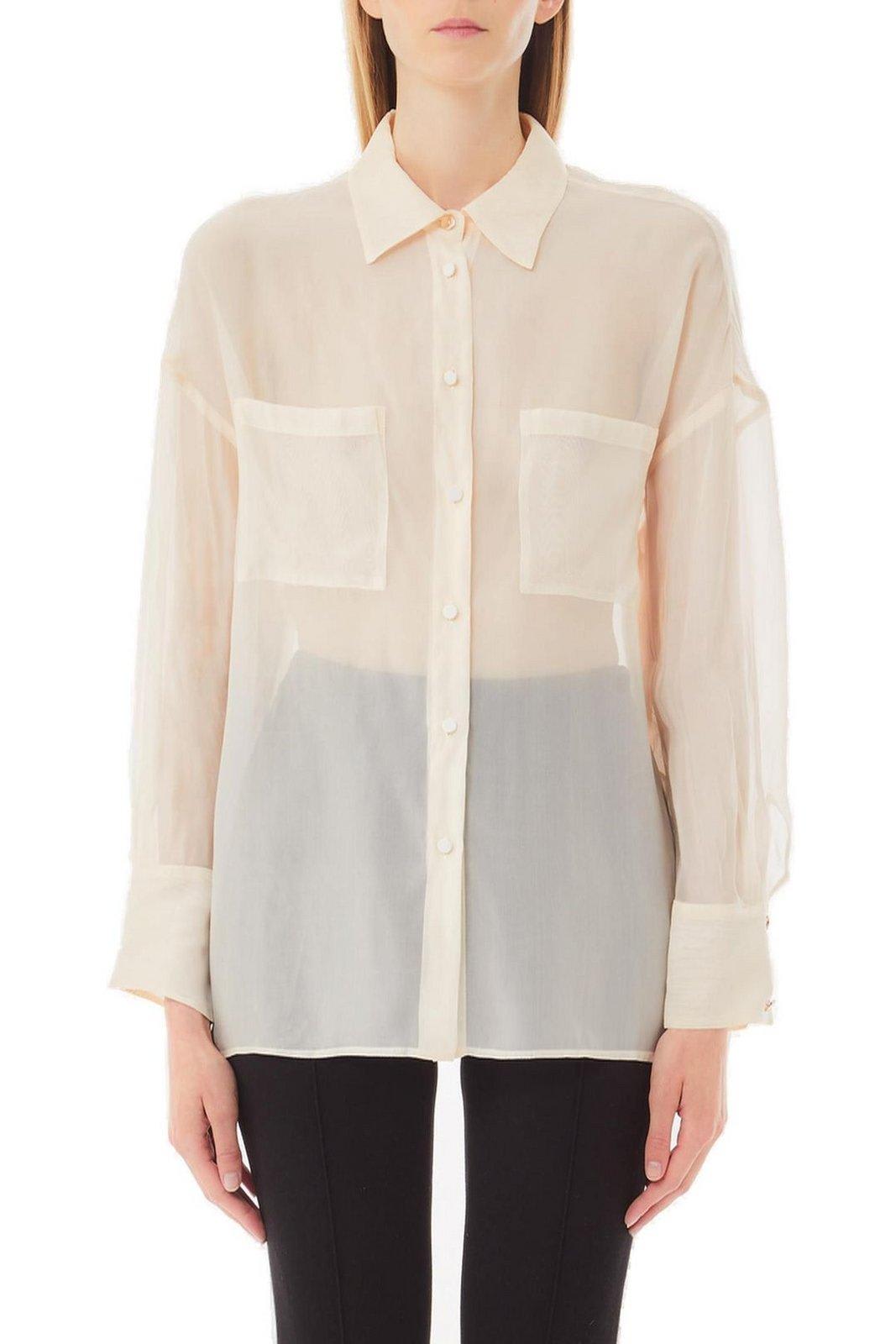 Liu •jo Shirt With Chest Pockets And Collared Neck