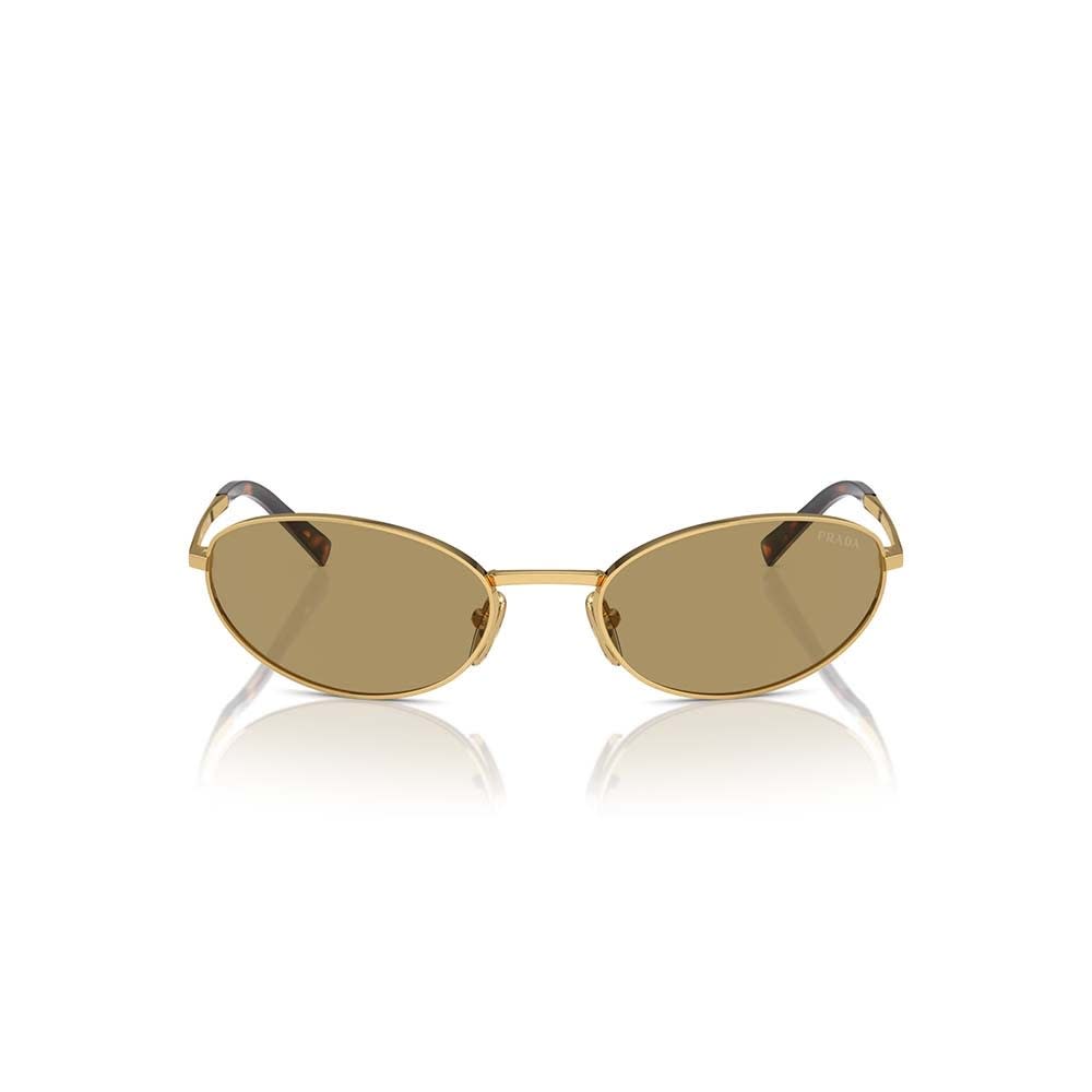 Shop Prada Sunglasses In Oro/verde