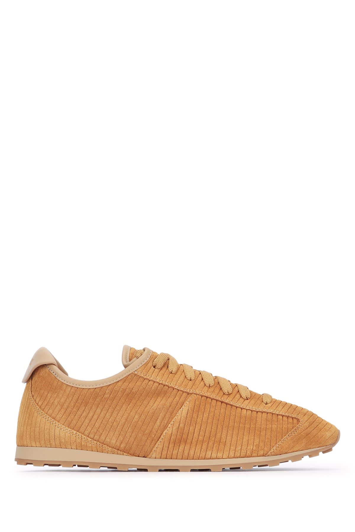 Jacquemus Le Tennis Sneakers In Soft Corduroy-embossed Suede In Brown