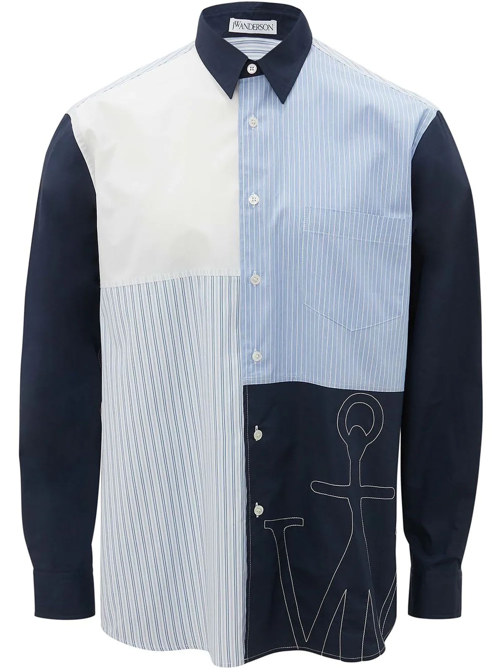 J.W. Anderson White And Blue Cotton Shirt