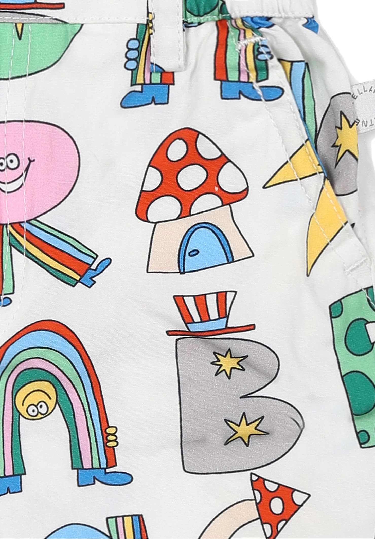 Stella Mccartney White Shirt For Baby Boy With Writing In White