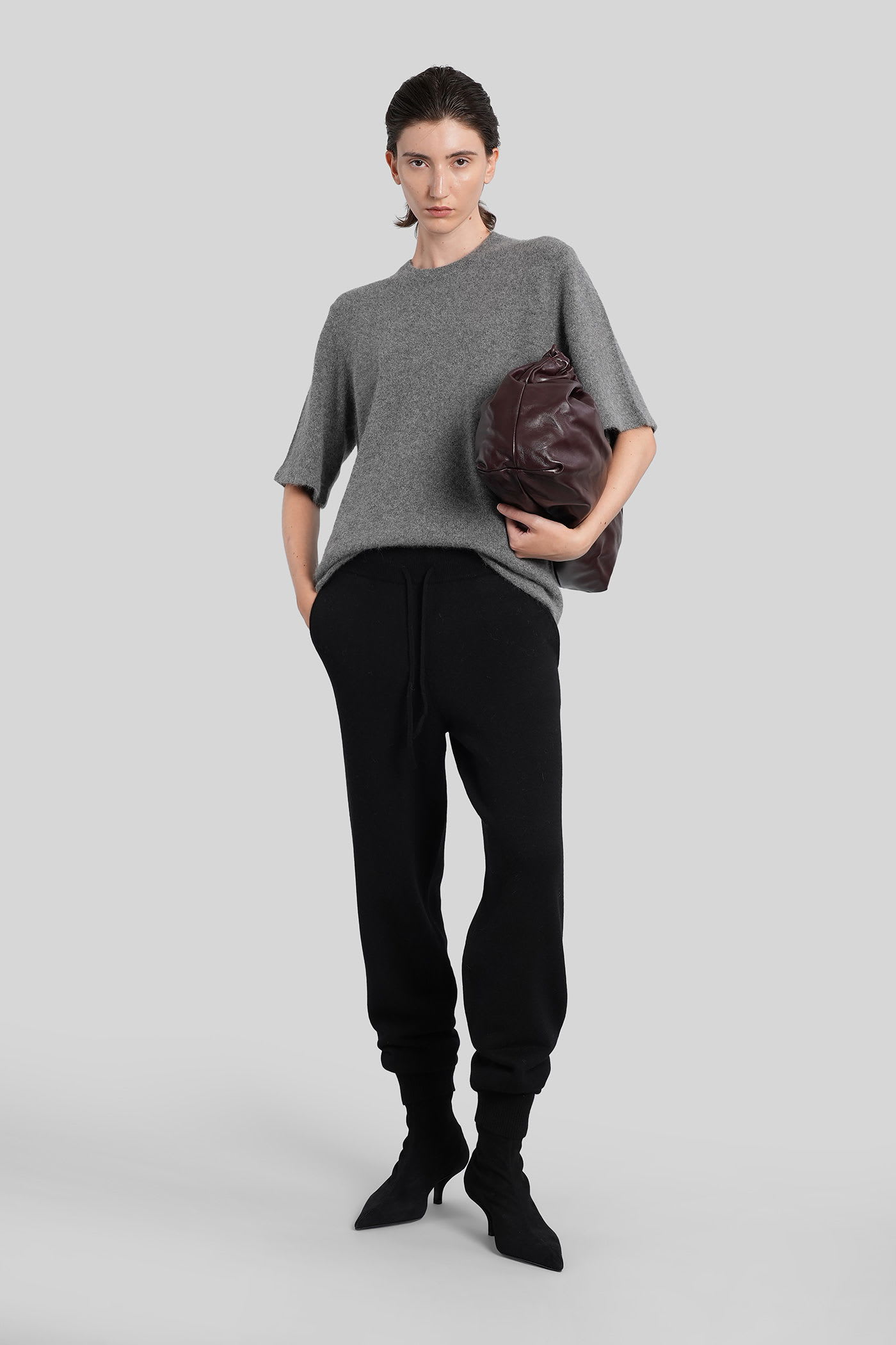 Loulou Studio Raven Knitwear In Grey Wool In Gray