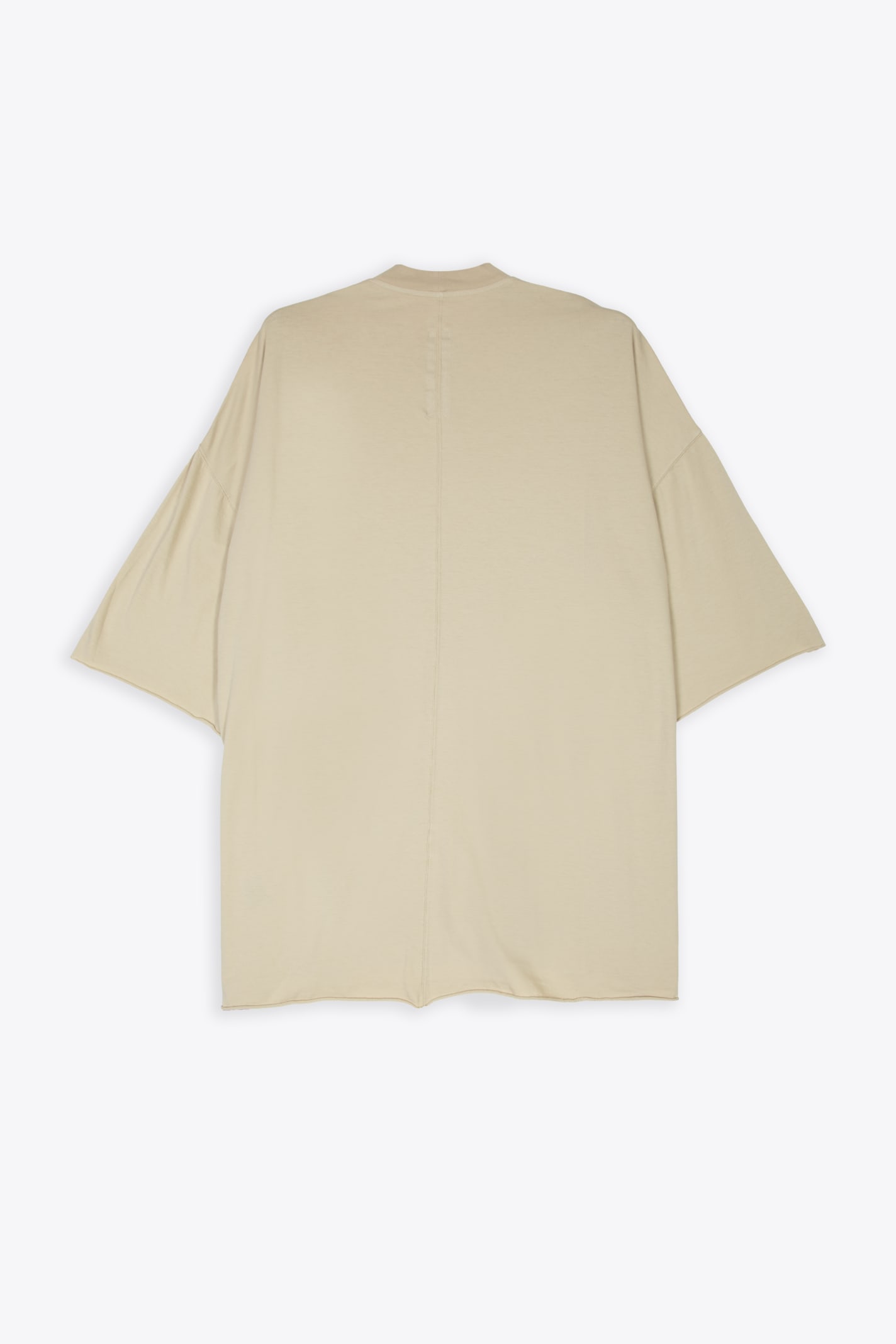 Shop Drkshdw Tommy T Sand Colour Cotton Oversized T-shirt With Raw-cut Hems - Tommy T In Perla