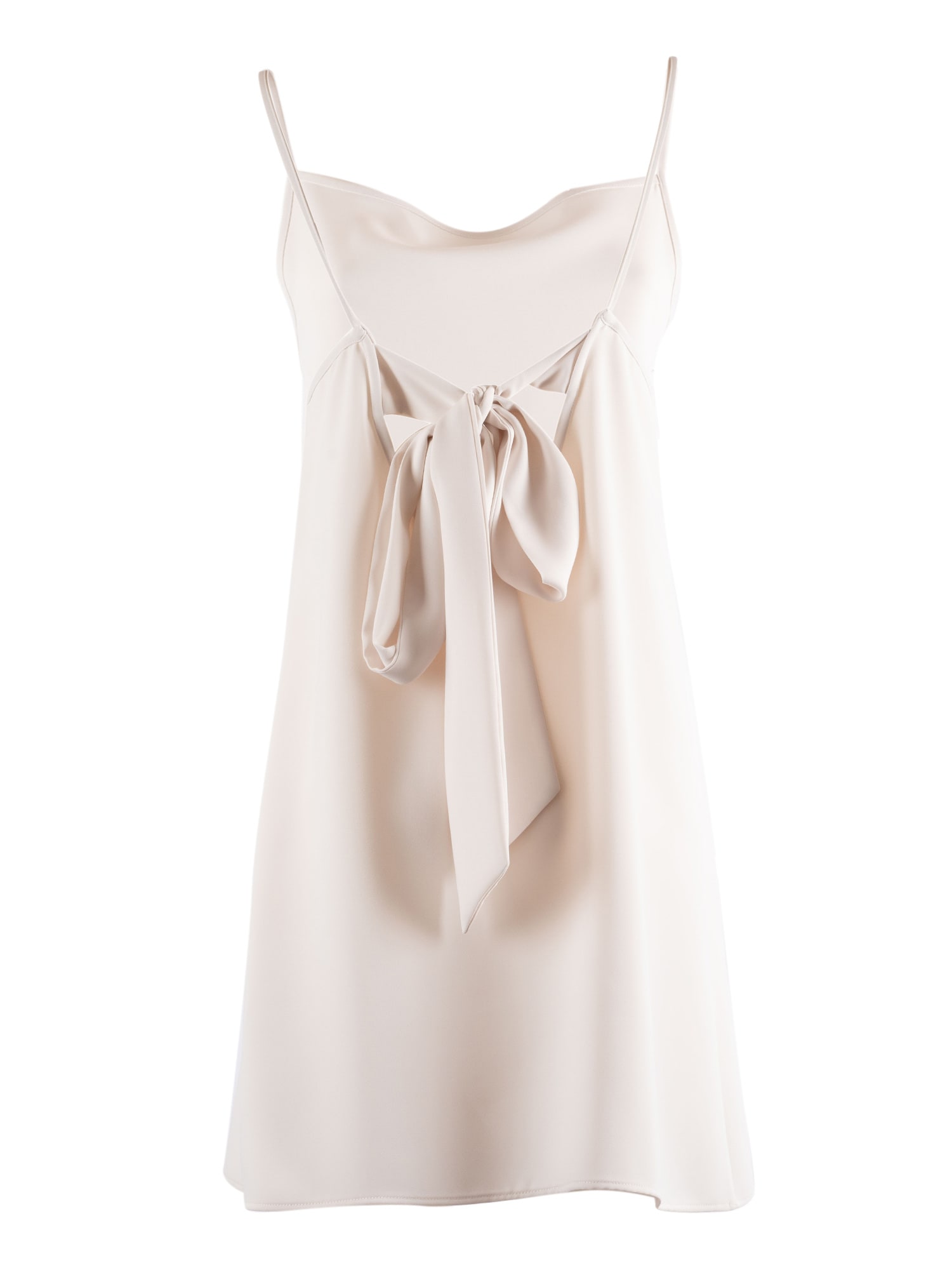 P.a.r.o.s.h Mini Dress With Delicate Bow Detail In White