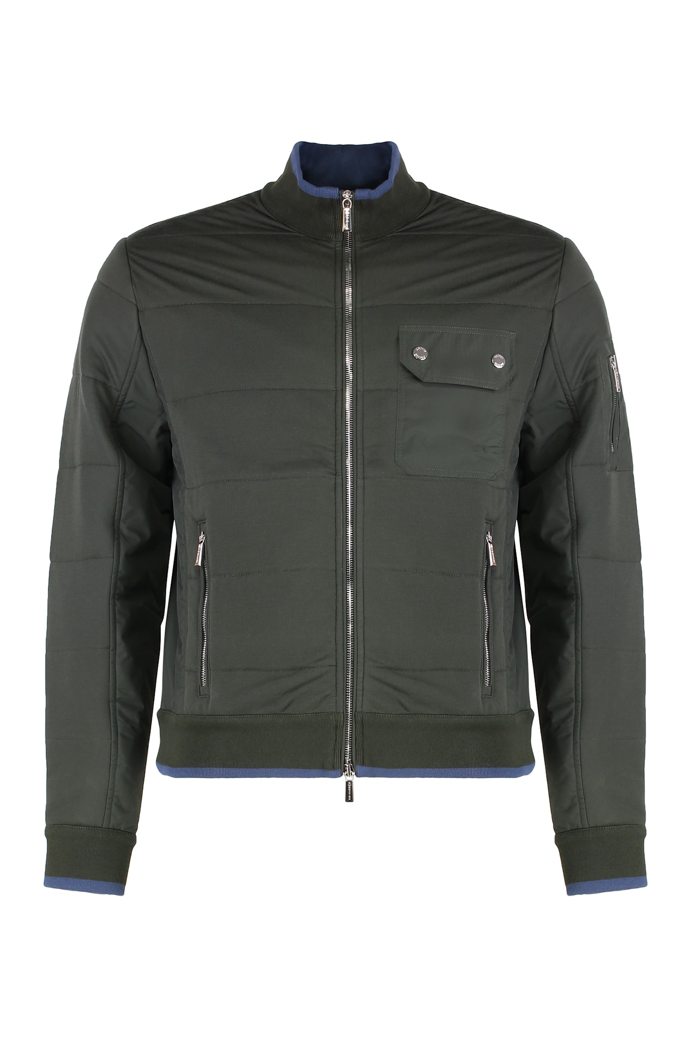 Moorer Corbin Zip-up Quilted Jacket In Green