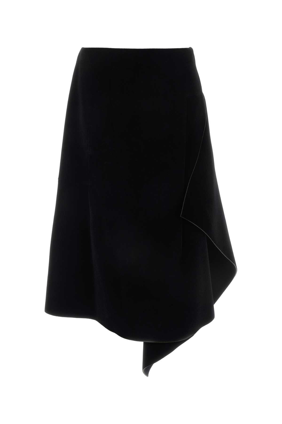 Shop Dries Van Noten Black Velvet Skirt