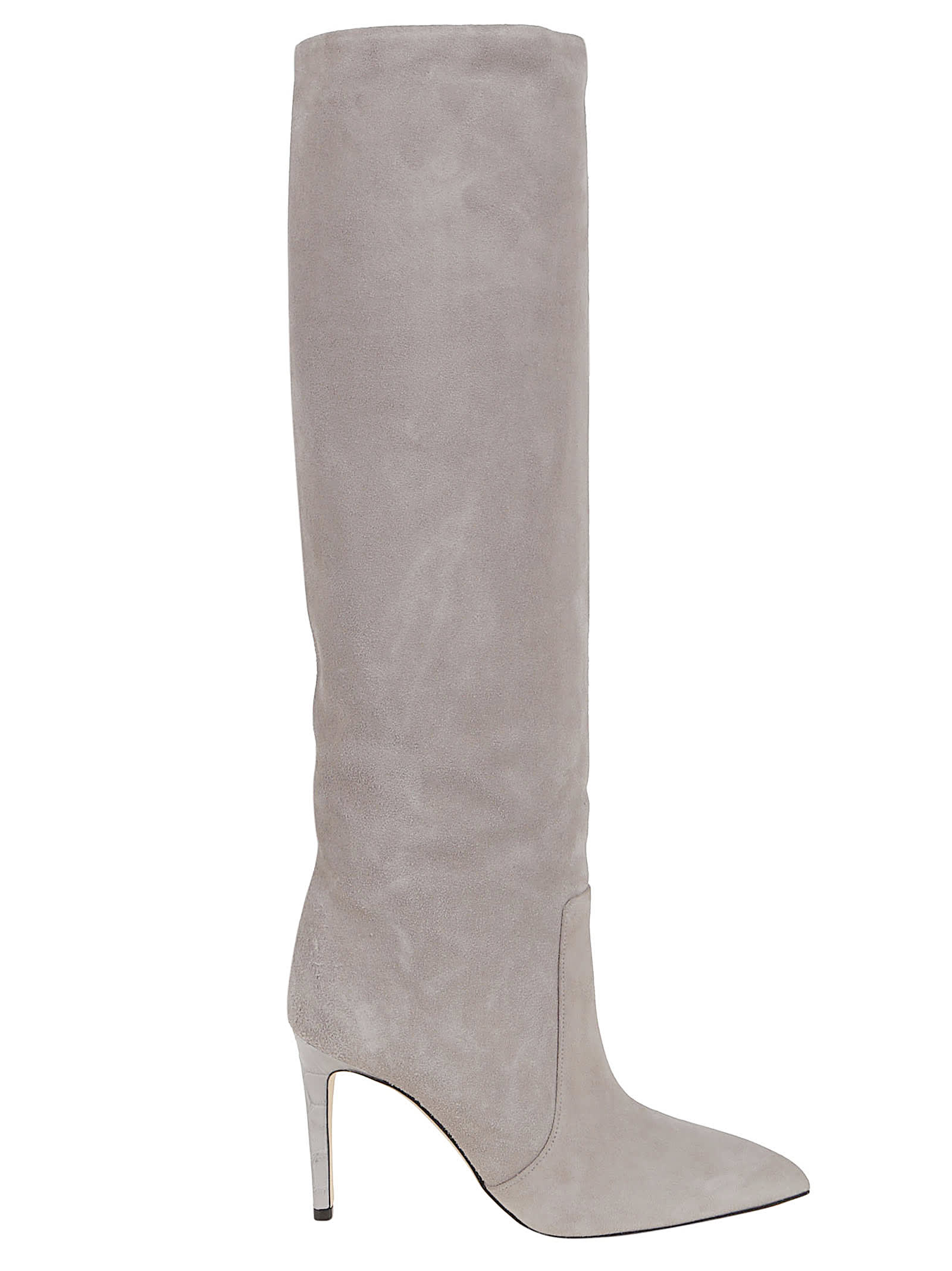 Paris Texas Suede Stiletto Boot 85 In Neutral