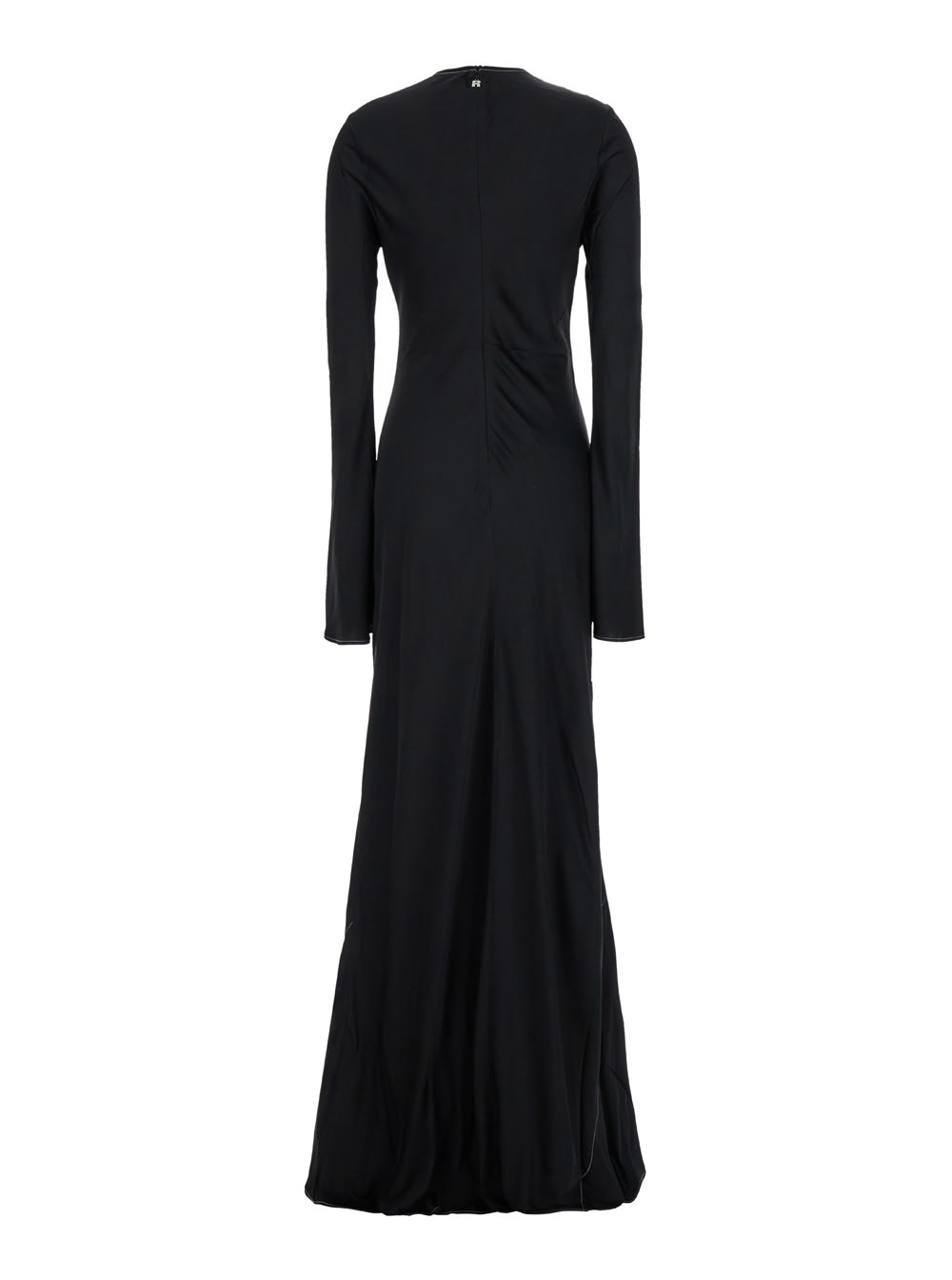 Shop Rotate Birger Christensen Satin Maxi Dress In Nero