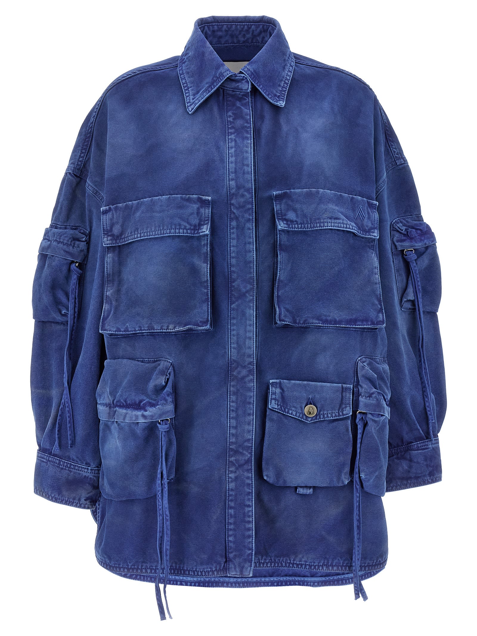 Shop Attico Fern Coat In Blue