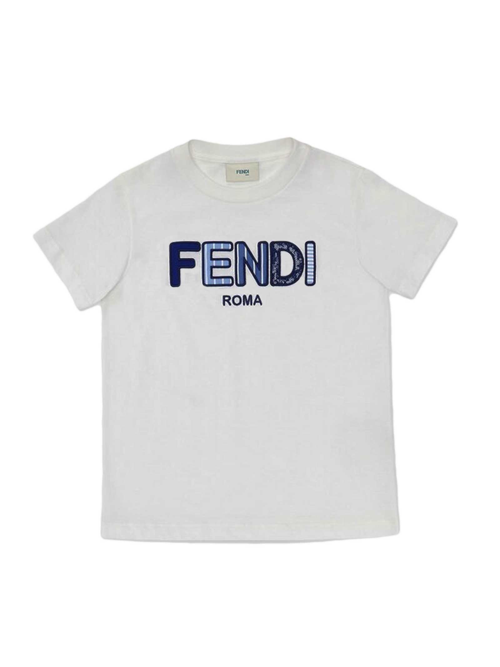 Fendi White T-shirt With Logo