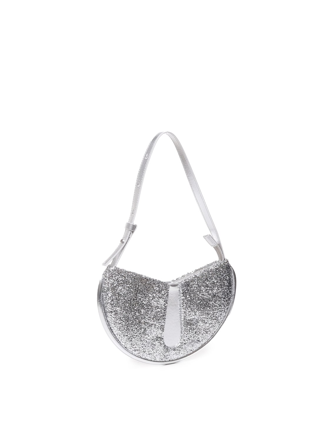 Themoirè Ebe Glittered Shoulder Bag In Silver