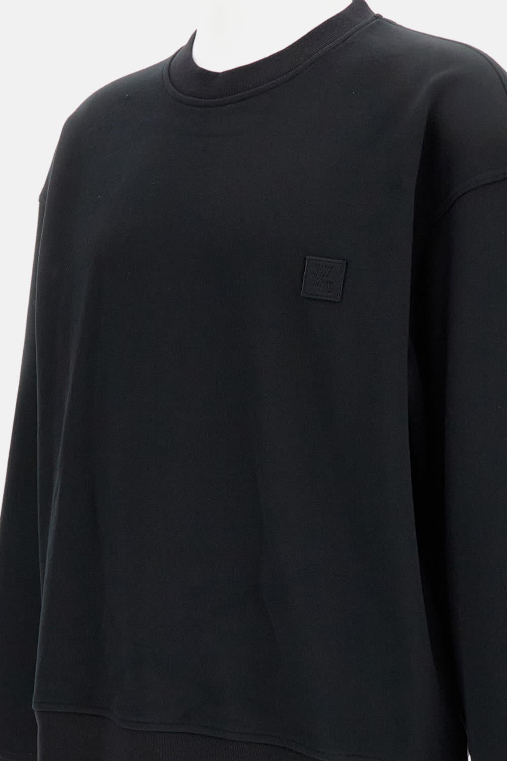Wooyoungmi Logo-patch Long-sleeved Sweater In Black