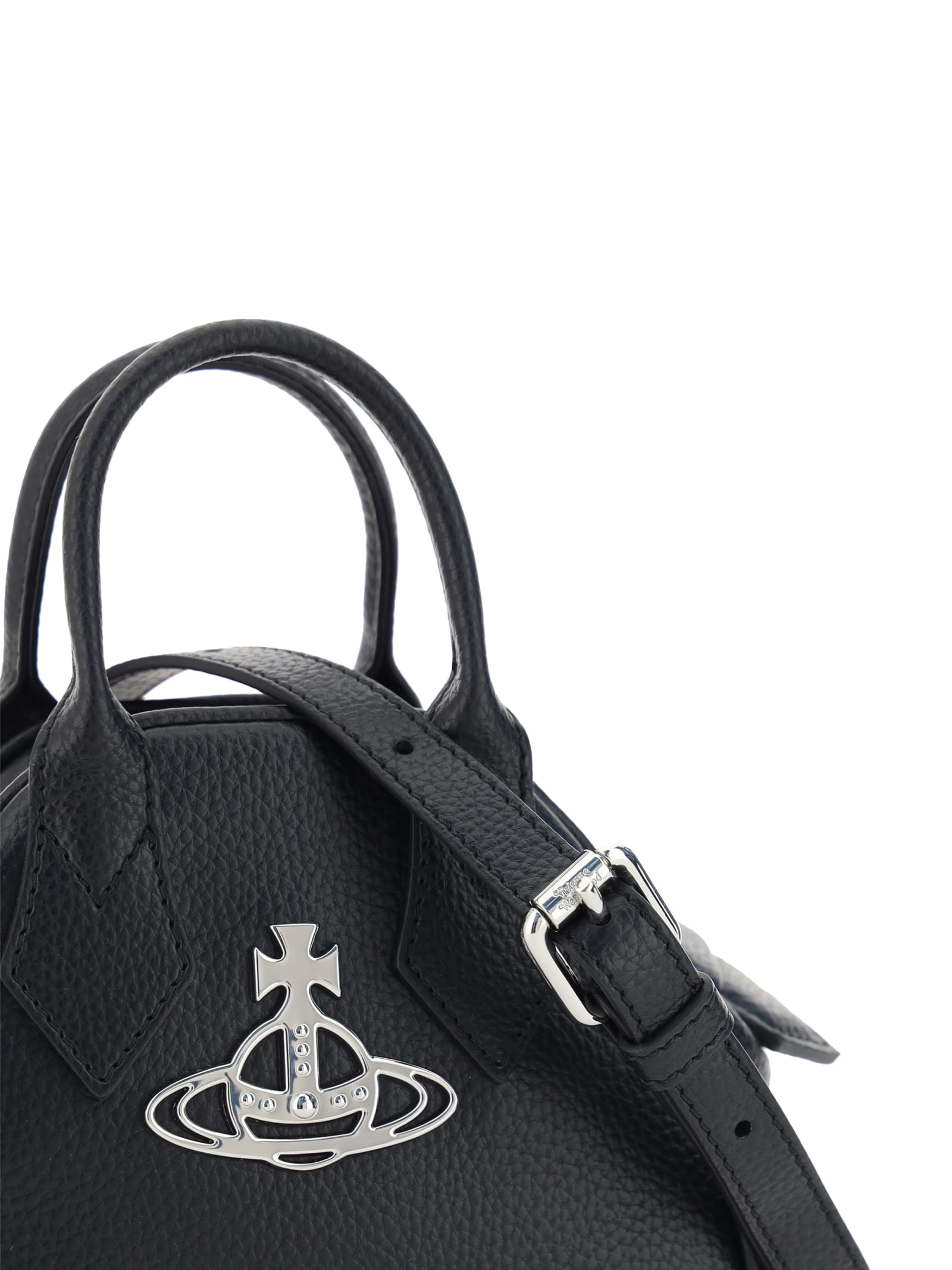 Vivienne Westwood Mini Yasmine Saffiano Leather Crossbody Bag - Black