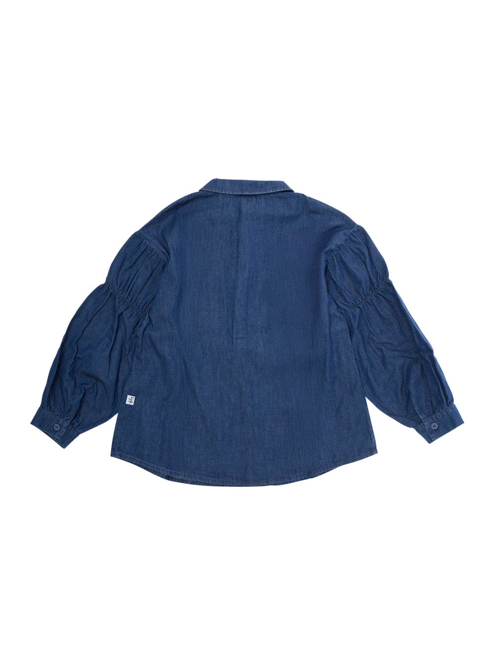 Il Gufo Gathered-sleeve Shirt In Blue