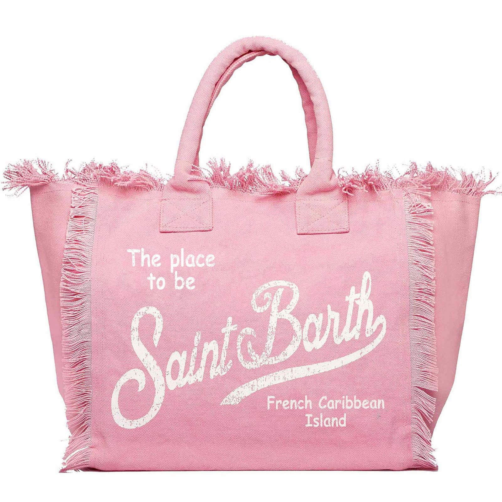 MC2 Saint Barth Vanity Pink Canvas Shoulder Bag