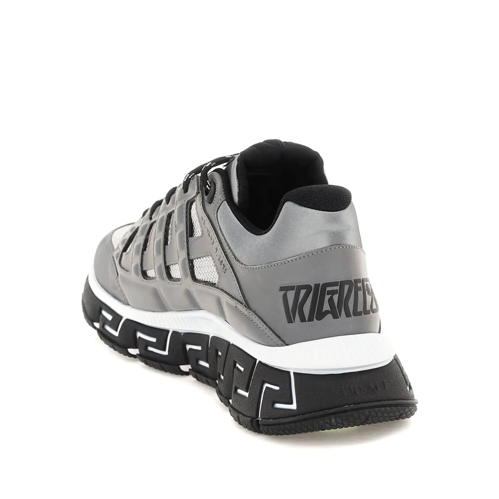 Shop Versace Trigreca Sneaker In Silver