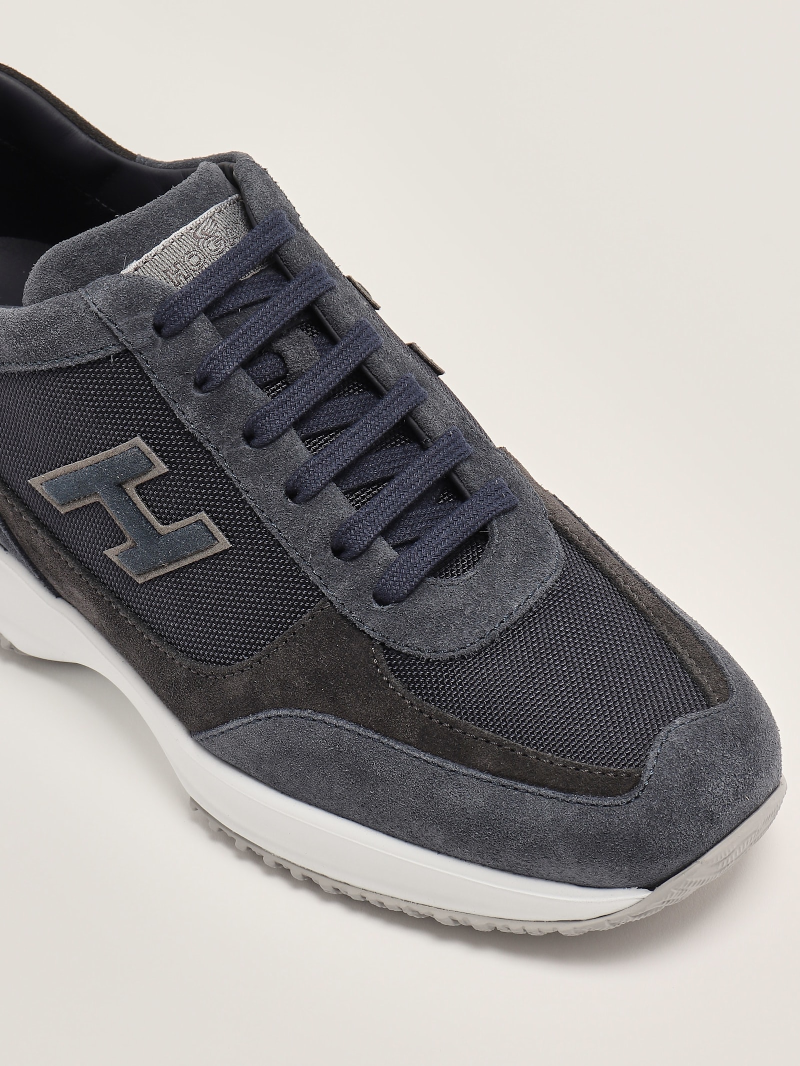Hogan Interactive H Flock Sneaker In Navy