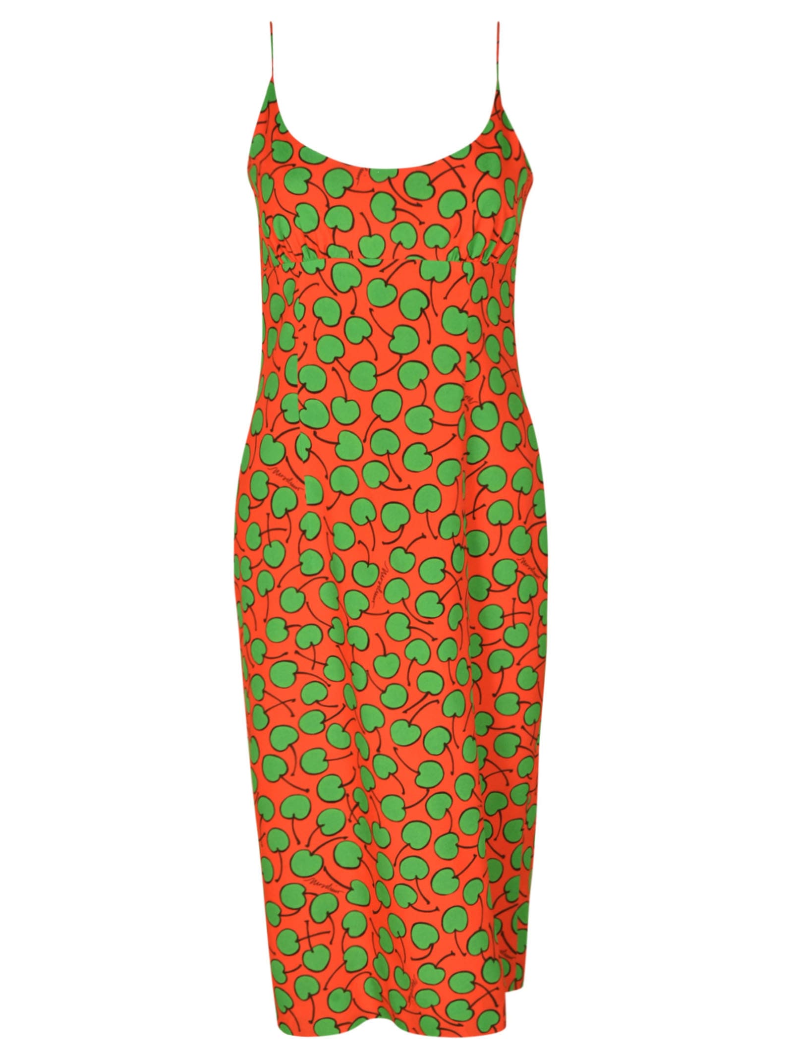 Shop Moschino Cherry Monogram Print Dress