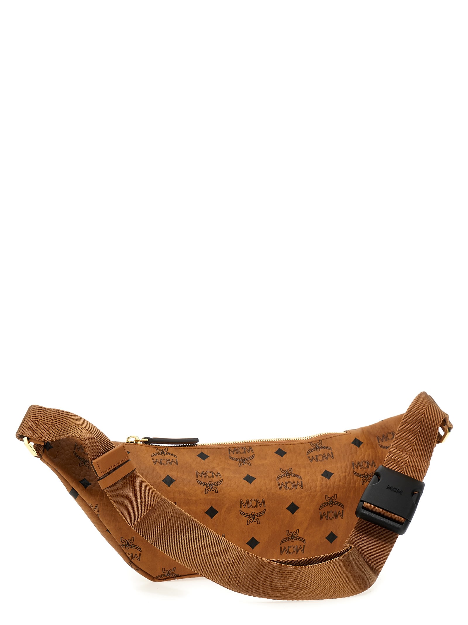 Shop Mcm Visetos Belt Bag In Brown