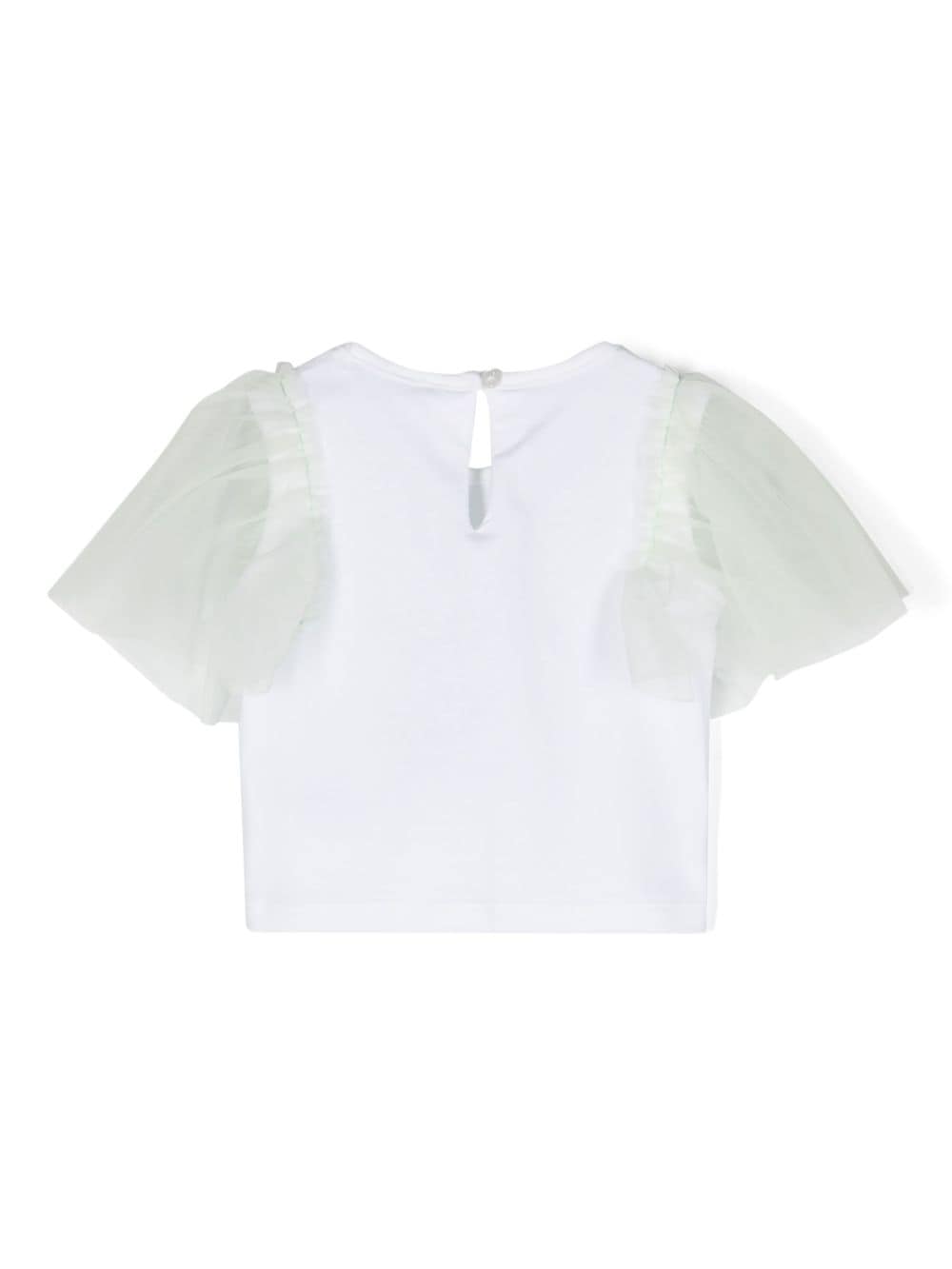 Shop Miss Grant T-shirt Con Maniche In Tulle In White