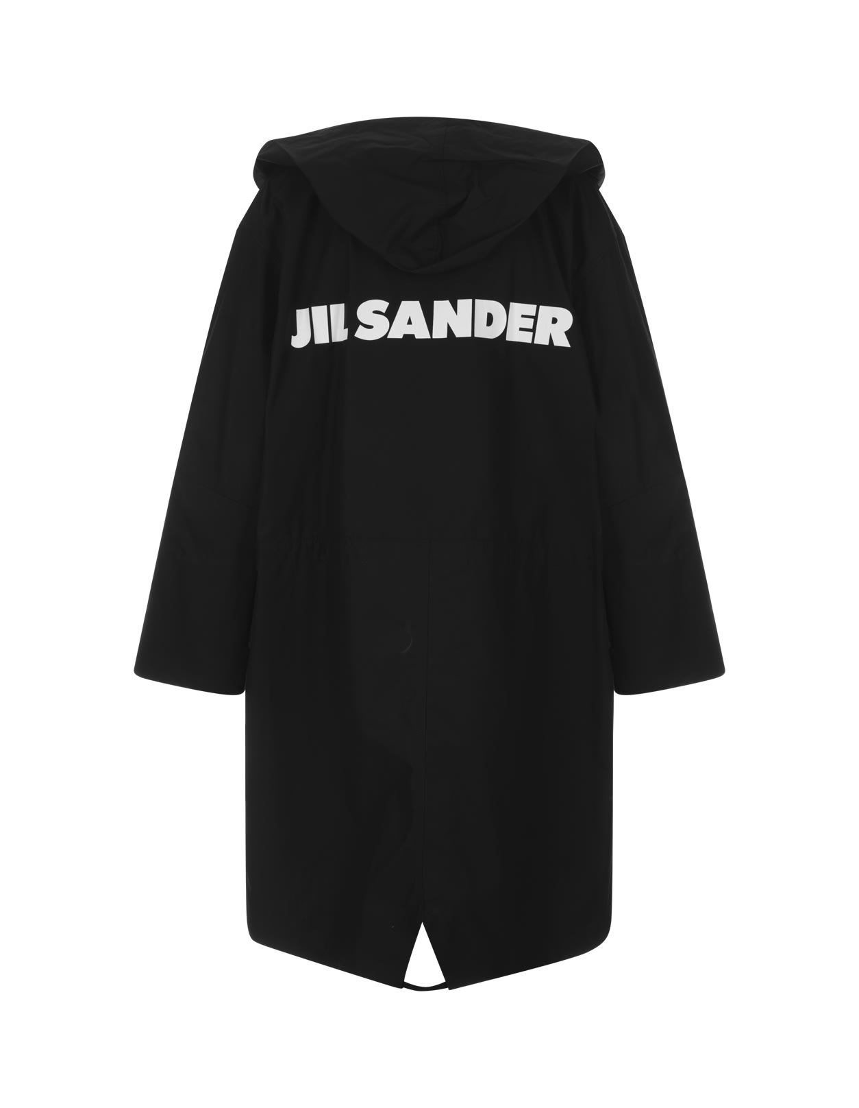 Shop Jil Sander Black Oversized Midi Parka