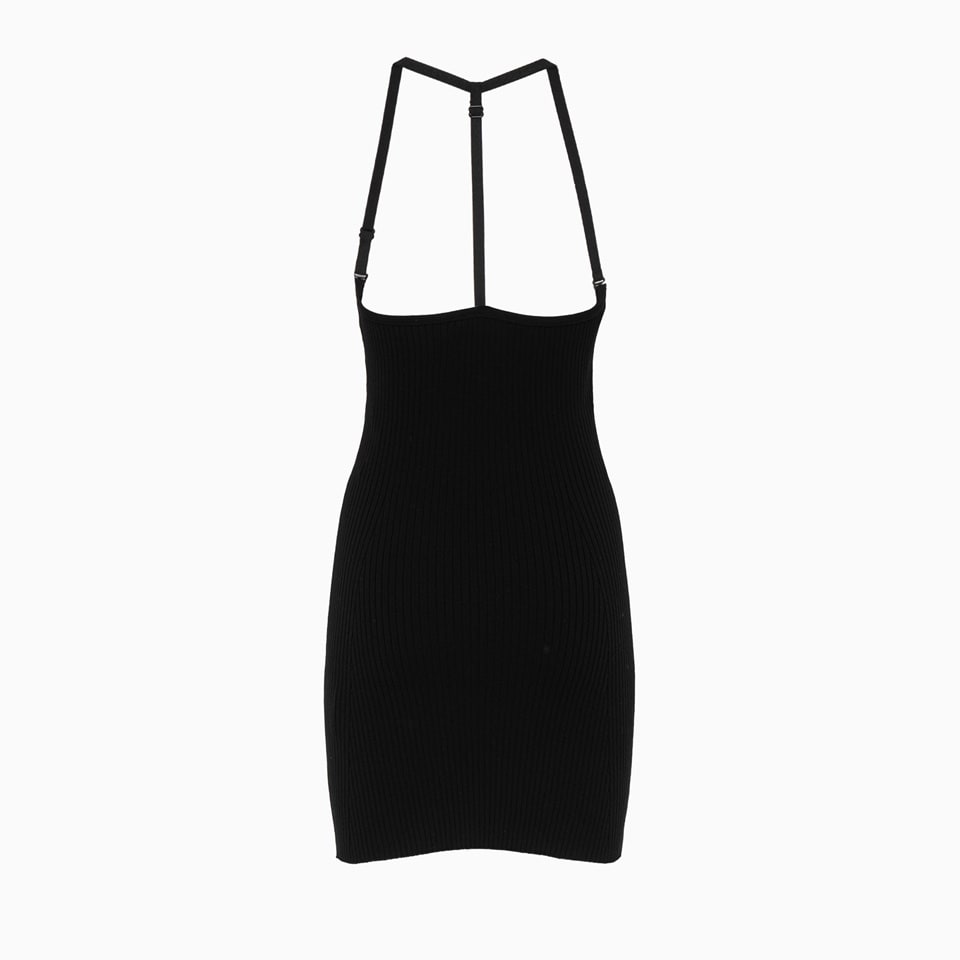 Shop Courrèges Courreges Strap Mini Dress In Black