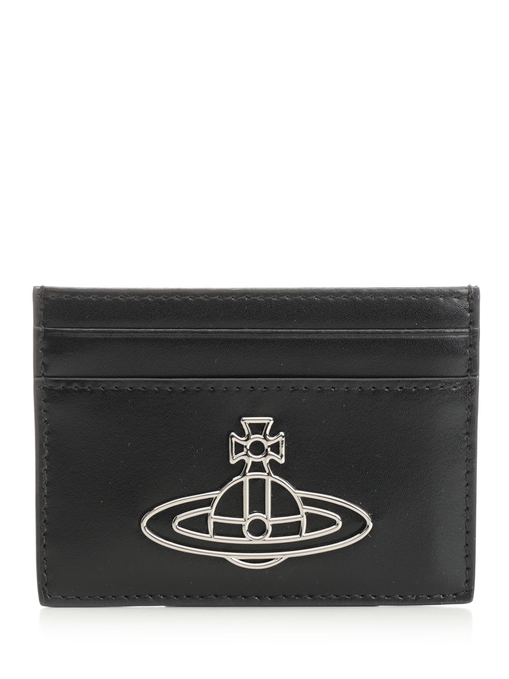 Vivienne Westwood Orb-plaque Card Holder In Black