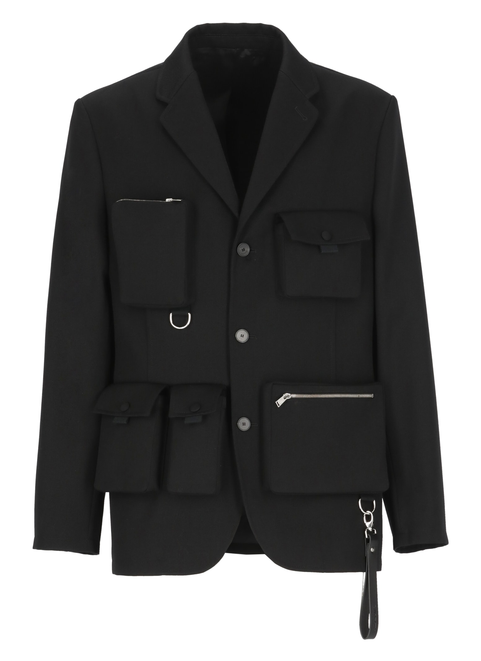 Shop Lanvin Wool Jacket In Black