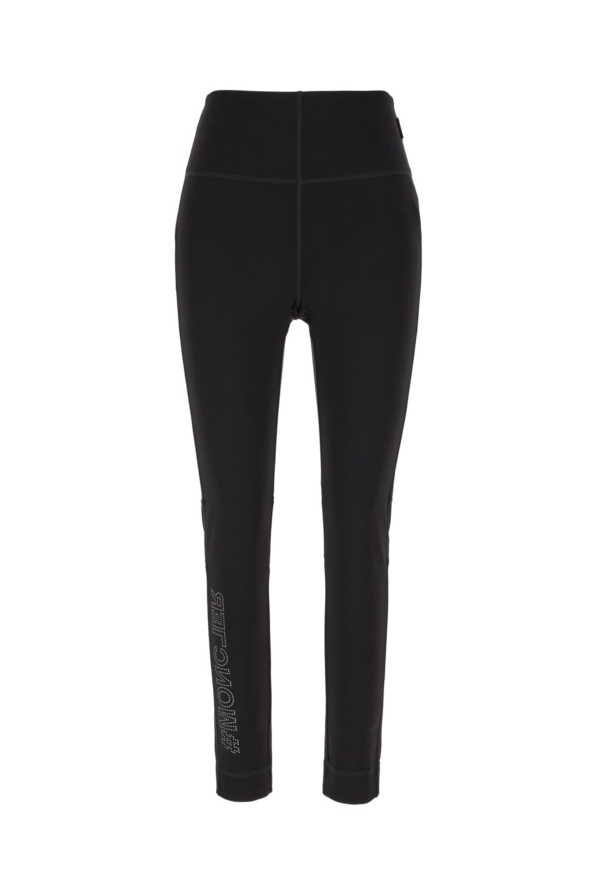 Moncler Black Stretch Nylon Leggings In 999