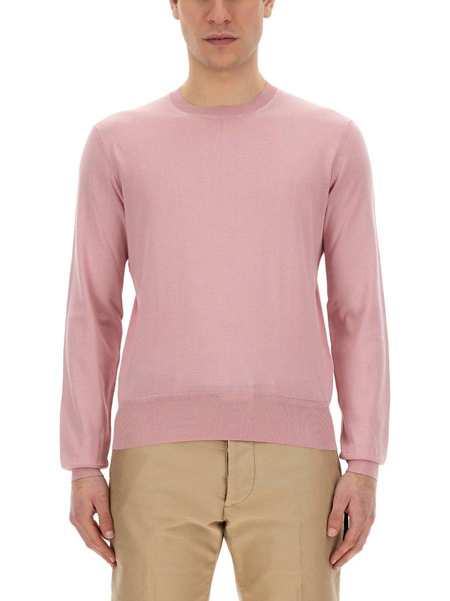 Shop Tom Ford Crewneck Fineknit Jumper In Pink