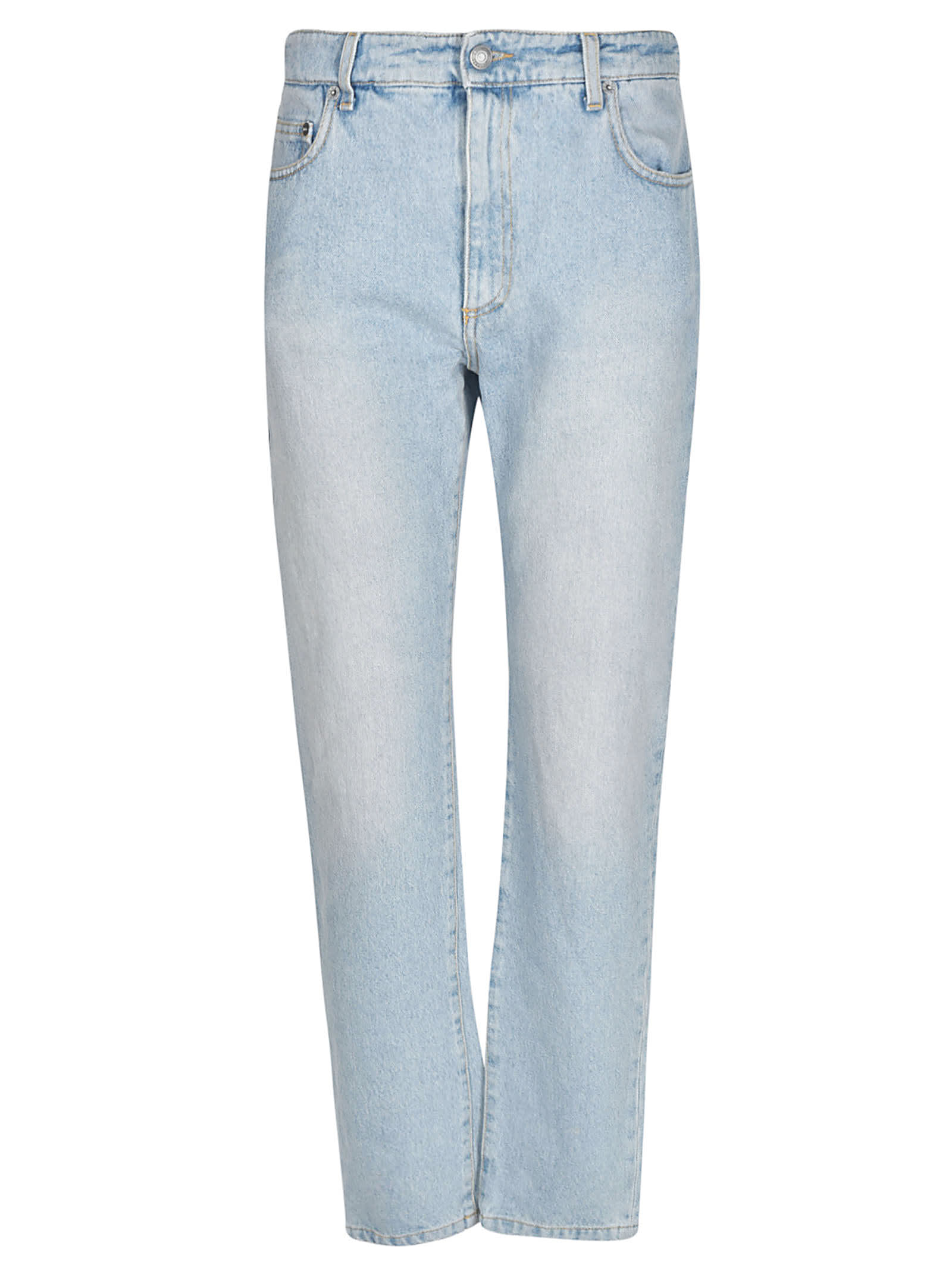Moschino Dungaree Straight-leg Jeans In Scuro