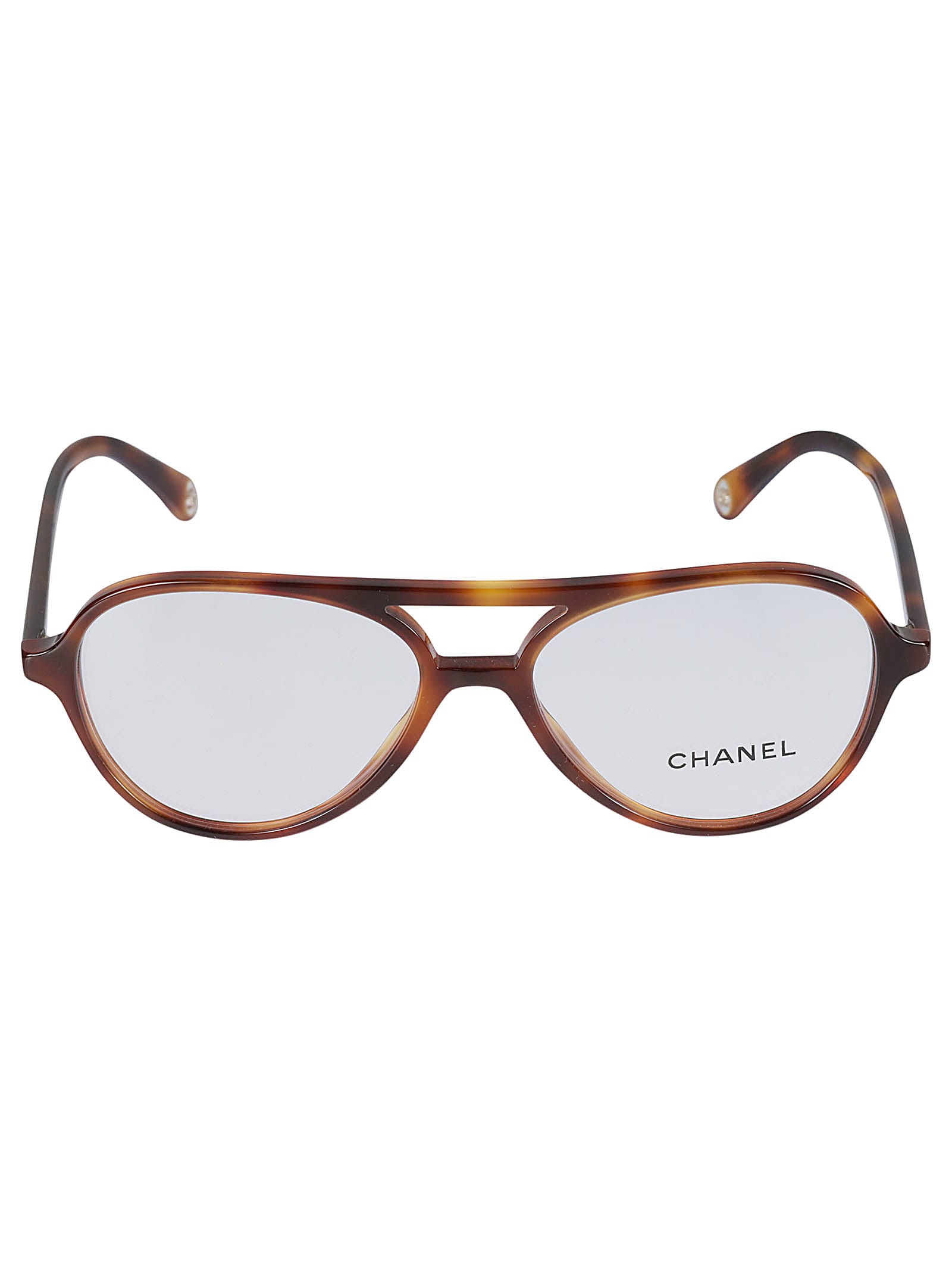 Pre-owned Chanel Pilot Eye Glasses In Nero