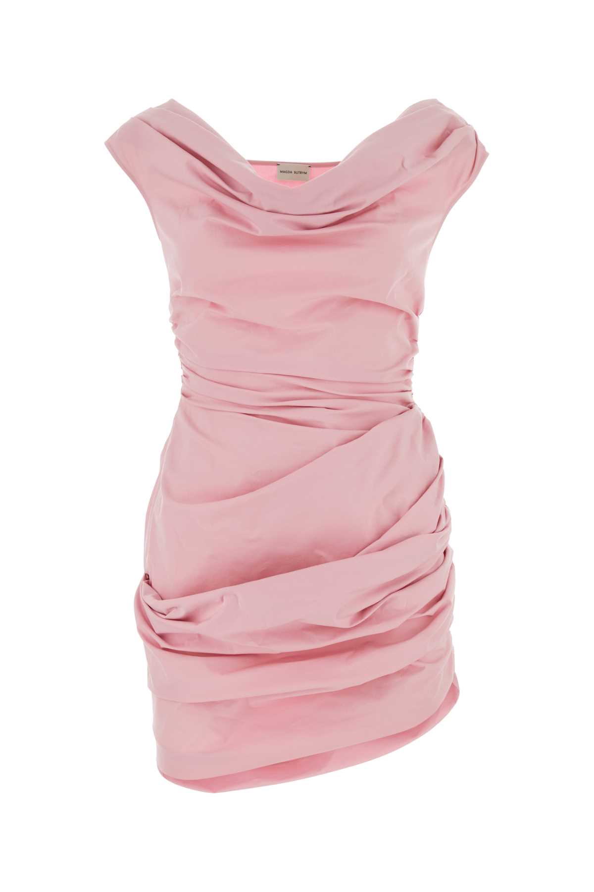 Pink Stretch Cotton Mini Dress